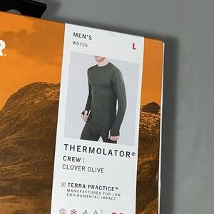 Terramar Base layer Men's Thermolater Crew Clover Olive colored Size L